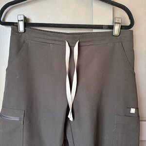 Figs Black Straight Leg Pants
